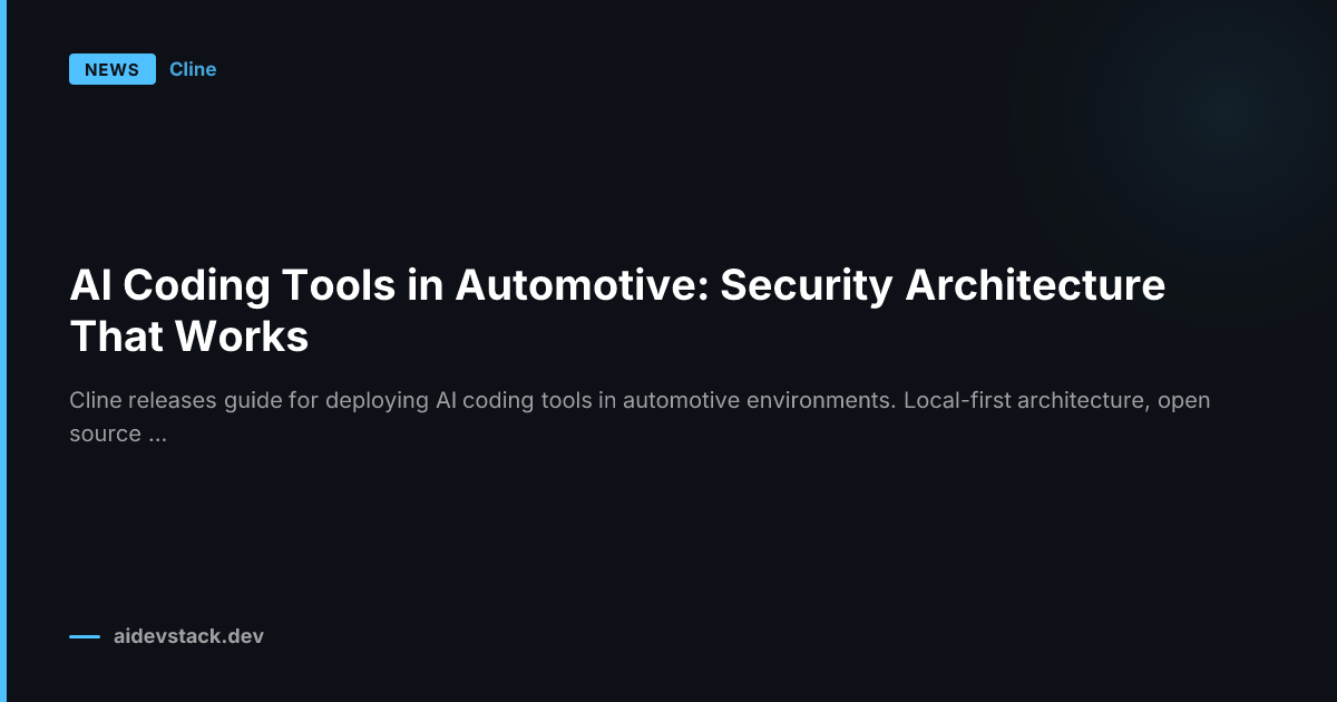 AI Coding Tools in Automotive: Security Architecture That Works