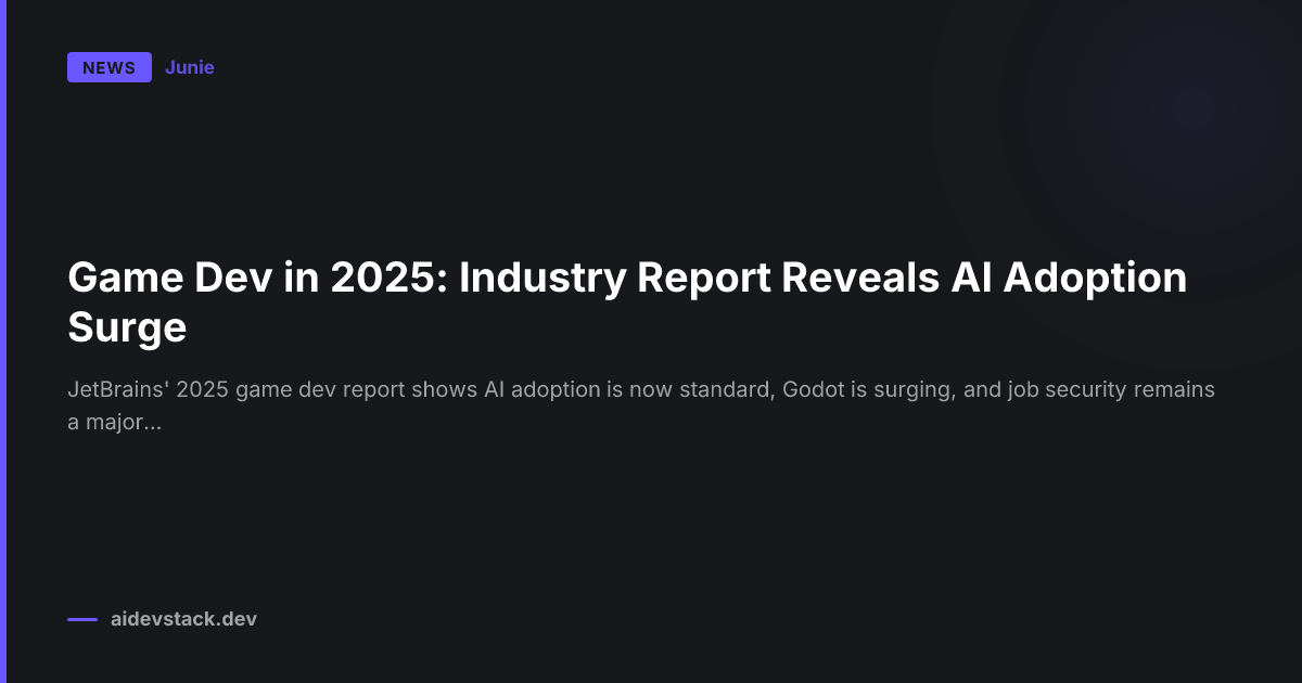 Game Dev in 2025: Industry Report Reveals AI Adoption Surge