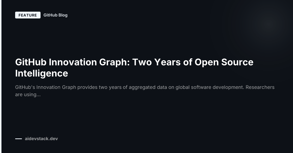 GitHub Innovation Graph: Two Years of Open Source Intelligence