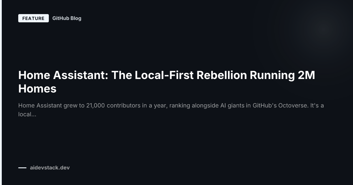 Home Assistant: The Local-First Rebellion Running 2M Homes