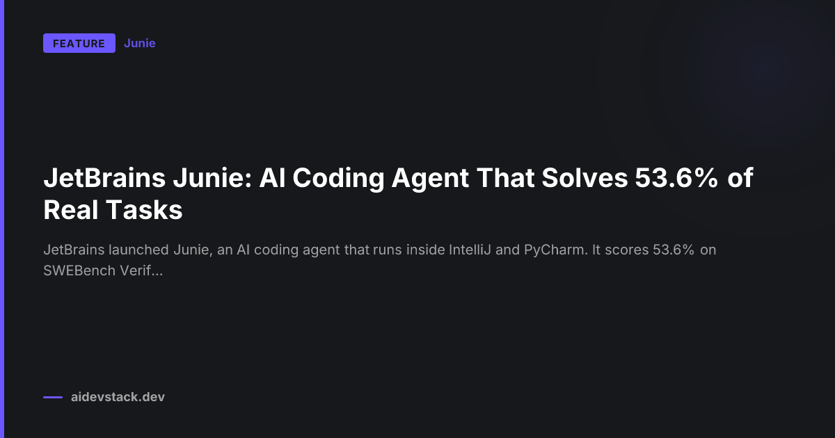 JetBrains Junie: AI Coding Agent That Solves 53.6% of Real Tasks