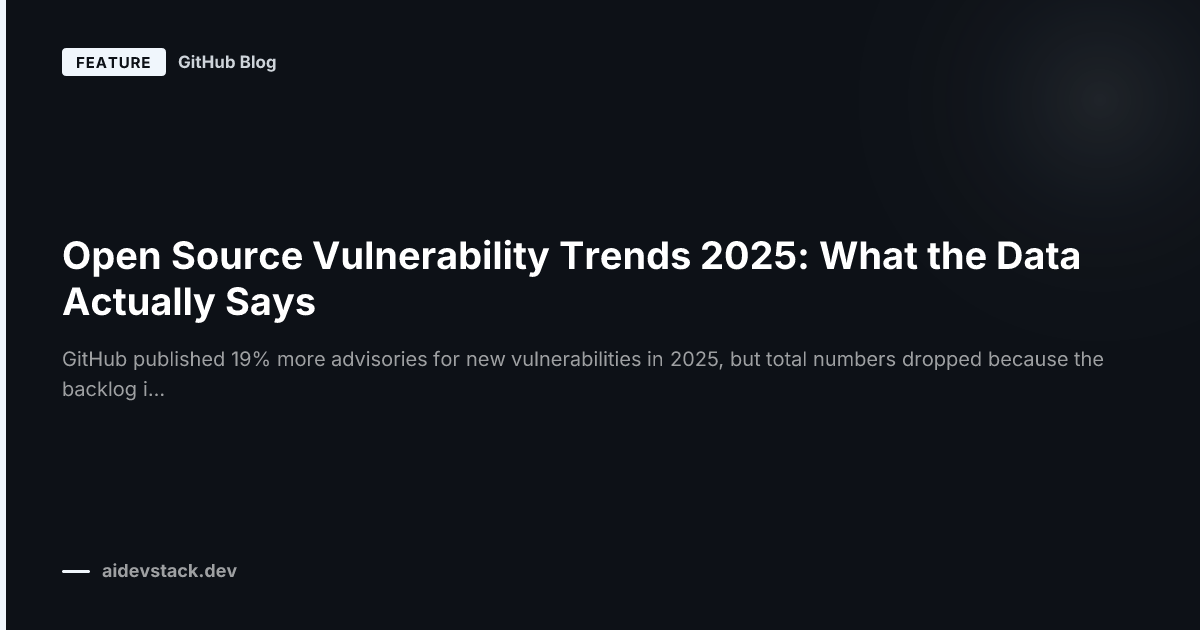 Open Source Vulnerability Trends 2025: What the Data Actually Says