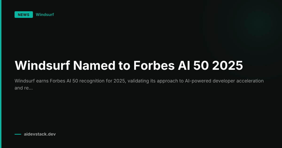 Windsurf Named to Forbes AI 50 2025