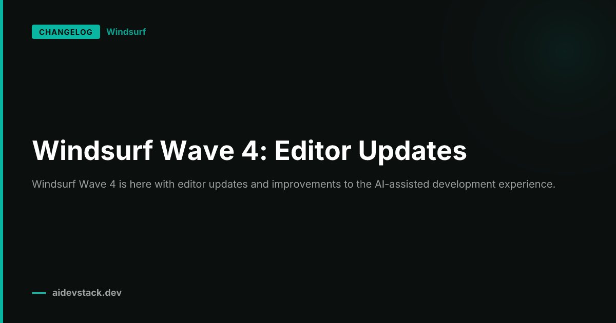 Windsurf Wave 4: Editor Updates
