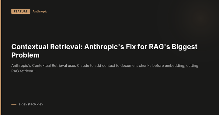 Contextual Retrieval: Anthropic's Fix for RAG's Biggest Problem