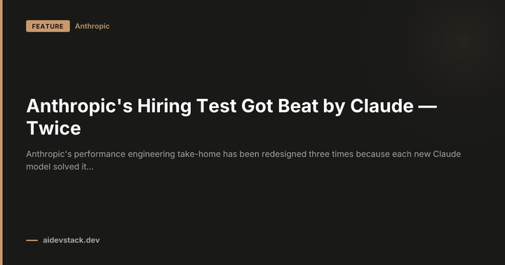 Anthropic's Hiring Test Got Beat by Claude — Twice