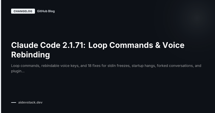 Claude Code 2.1.71: Loop Commands & Voice Rebinding