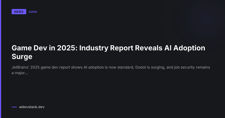 Game Dev in 2025: Industry Report Reveals AI Adoption Surge