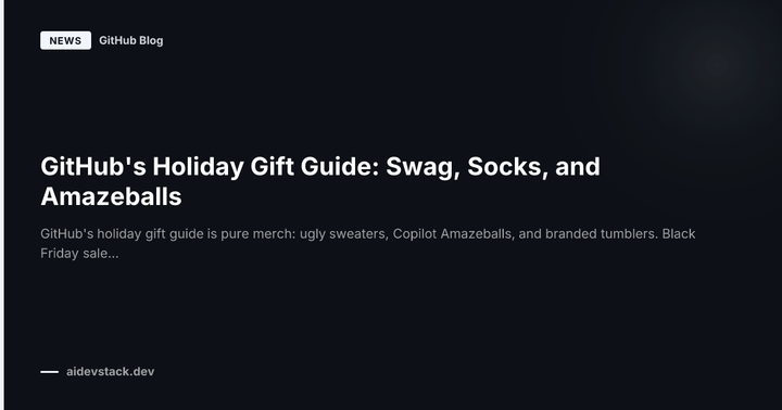 GitHub's Holiday Gift Guide: Swag, Socks, and Amazeballs