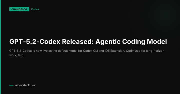 GPT-5.2-Codex Released: Agentic Coding Model
