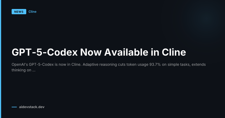 GPT-5-Codex Now Available in Cline