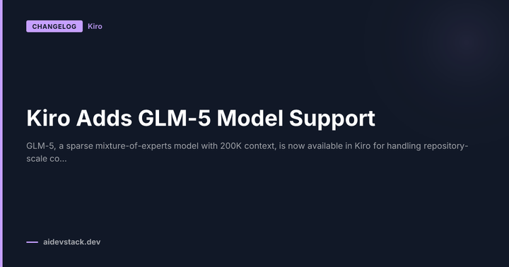 Kiro Adds GLM-5 Model Support