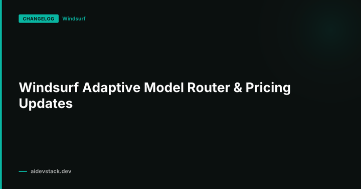 Windsurf Adaptive Model Router & Pricing Updates