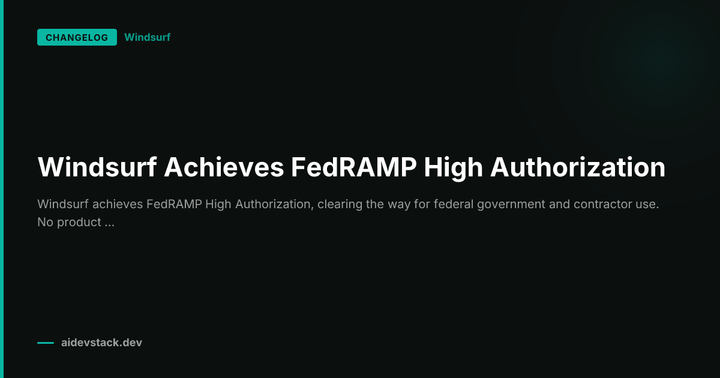 Windsurf Achieves FedRAMP High Authorization