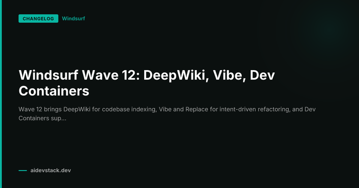 Windsurf Wave 12: DeepWiki, Vibe, Dev Containers
